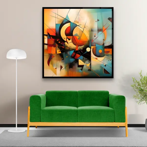 Confusion and Illustration - Square Glass Art