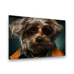 Fashion Dog - Horizontal Glass Art