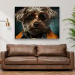 Fashion Dog - Horizontal Glass Art