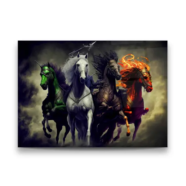 Armored Horse's - Horizontal Glass Art
