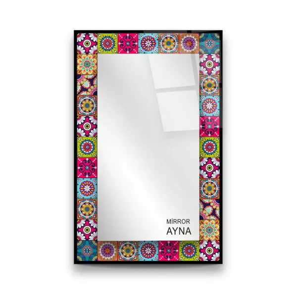 Tile Patterned Glass Mirror Kusadasi - Rectangle 5