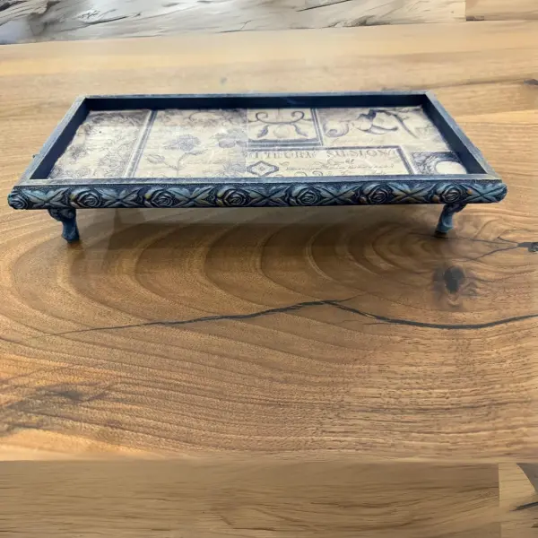 Handmade Decorative Coffee & Tea Serving Tray - Elegant Design for Special Occasions - Blue