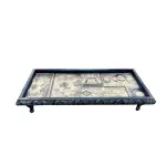 Handmade Decorative Coffee & Tea Serving Tray - Elegant Design for Special Occasions - Blue