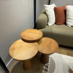 Cork Walnut Accent Table