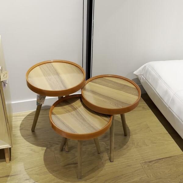 C-4 Orange Edge Nesting Table Set