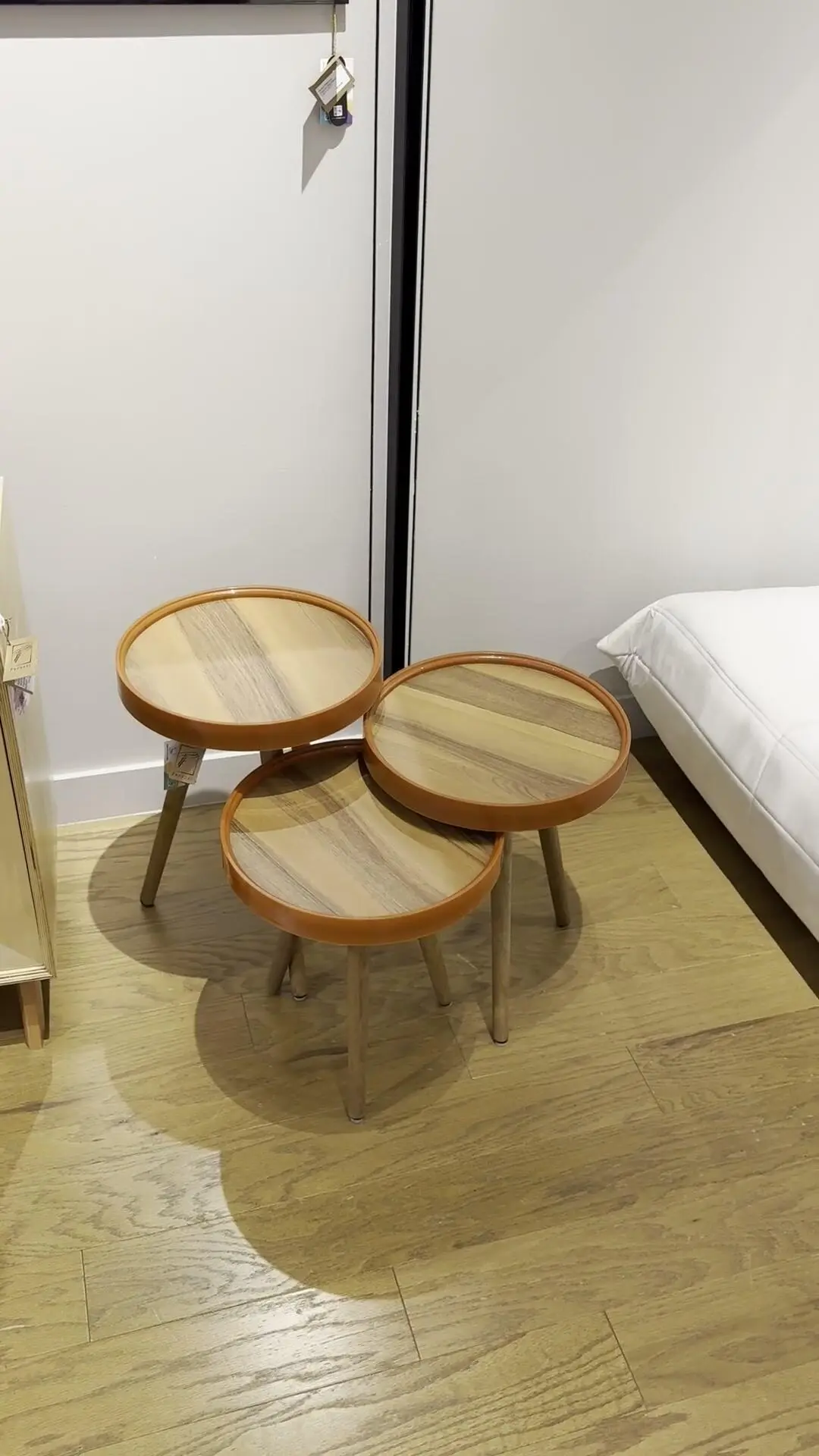 C-4 Orange Edge Nesting Table Set