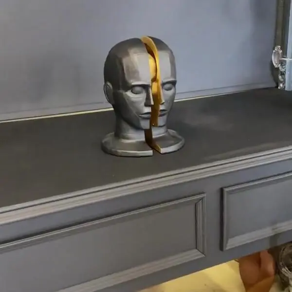 Ferozzi Abstract Brain Male Sculpture 12.2” - Statues (Handmade)