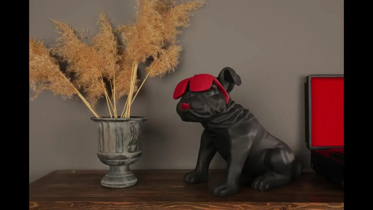 Cool Bulldog Sculpture 22.4" (Handmade)