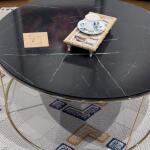 Ferozzi KA-7 Black Coffee Table GOLD LEG