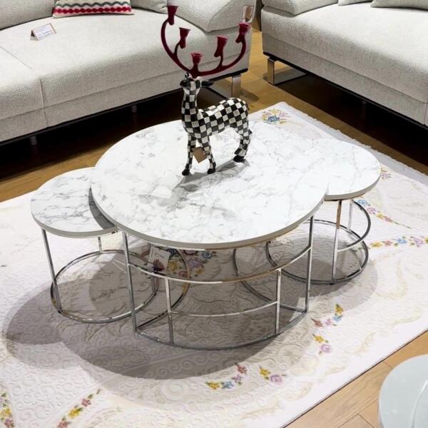 Durable Marble Top Accent Table