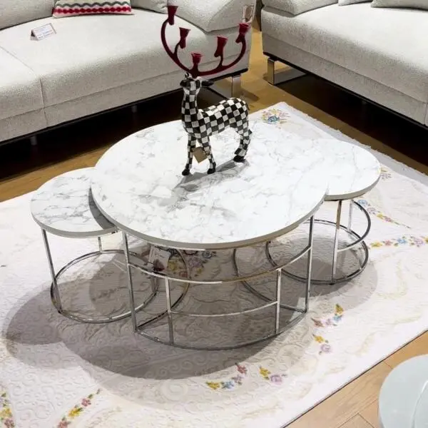 Durable Marble Top Accent Table