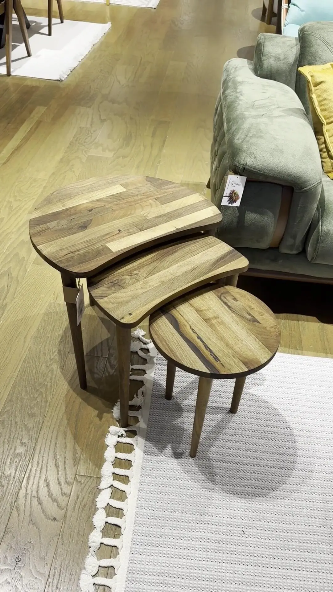 Walnut Bean Nesting Table Set