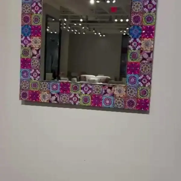 Tile Patterned Glass Mirror  Datca - Rectangle 3