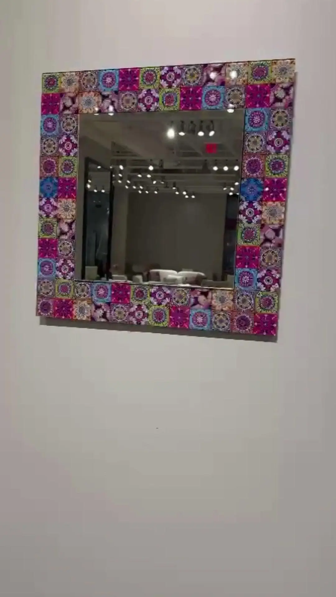 Tile Patterned Glass Mirror  Datca - Rectangle 3