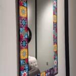 Tile Patterned Glass Mirror Fethiye - Rectangle 4