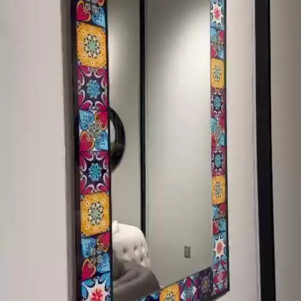 Tile Patterned Glass Mirror Fethiye - Rectangle 4