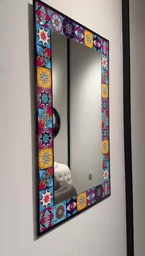 Tile Patterned Glass Mirror Fethiye - Rectangle 4