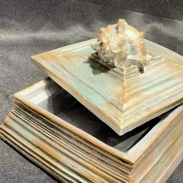 Ferozzi Handmade Decorative Box with Seashell Accent