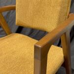 Ferozzi Handmade Solid Walnut Armchair with Upholstered Seat & Backrest | Mid-Century Modern Chair