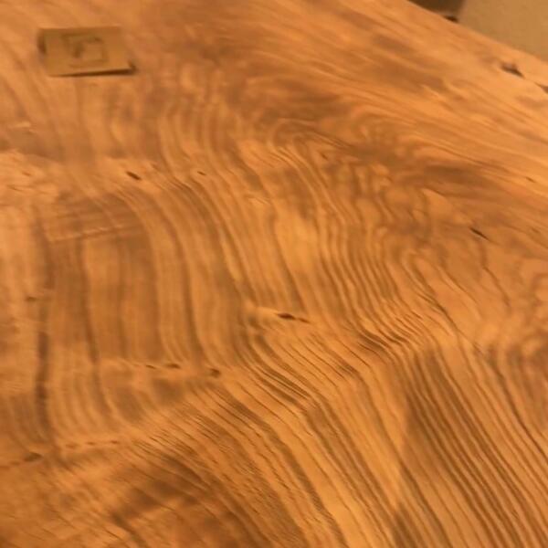 Ferozzi Handmade Epoxy Walnut Dining Table  Live Edge Solid Wood Table with Artistic Epoxy Detailing