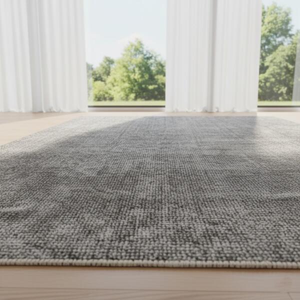 Shadowline Rug – Handmade Charcoal Grey Minimal Carpet