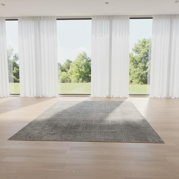 Shadowline Rug – Handmade Charcoal Grey Minimal Carpet