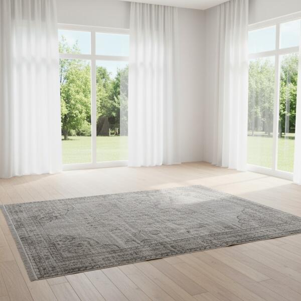 Silver Haze – Distressed Gray Area Rug