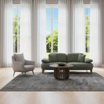 Smoky Elegance Rug – Handwoven Dark Grey Vintage Carpet