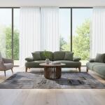 Steel Harmony Patchwork Rug – Handmade Grey & Smoke Tones Carpet