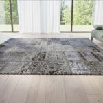 Steel Harmony Patchwork Rug – Handmade Grey & Smoke Tones Carpet