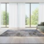 Steel Harmony Patchwork Rug – Handmade Grey & Smoke Tones Carpet