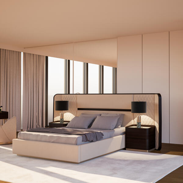 Tawny Base and Headboard (With Nightstands)