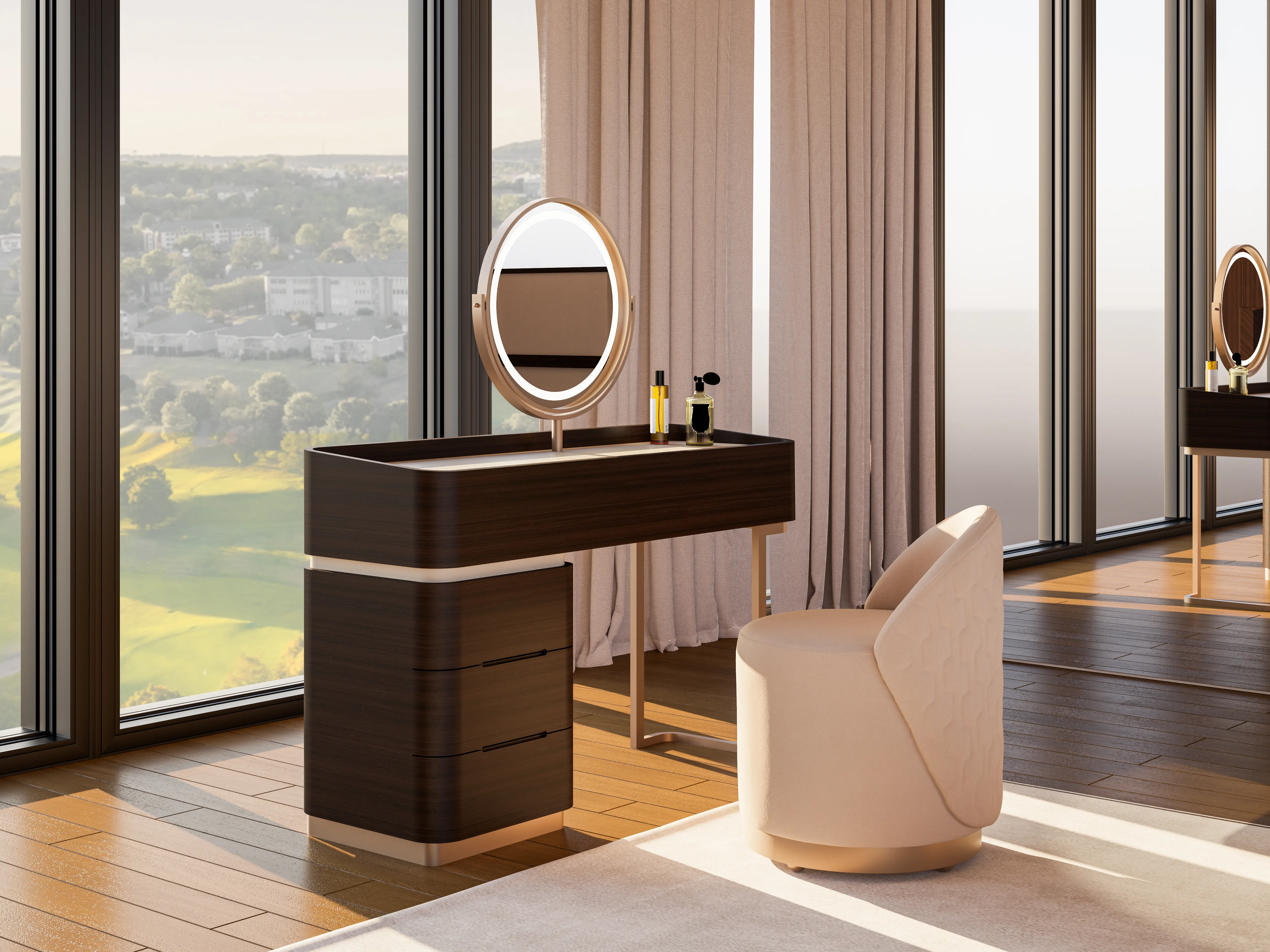 Tawny Dresser (with mirror)