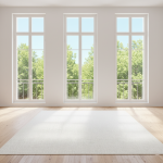 Textured Light Gray Area Rug – Minimalist Scandinavian Neutral Design