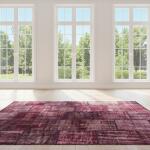 Velvet Plum Patchwork Rug – Handmade Purple & Burgundy Carpet