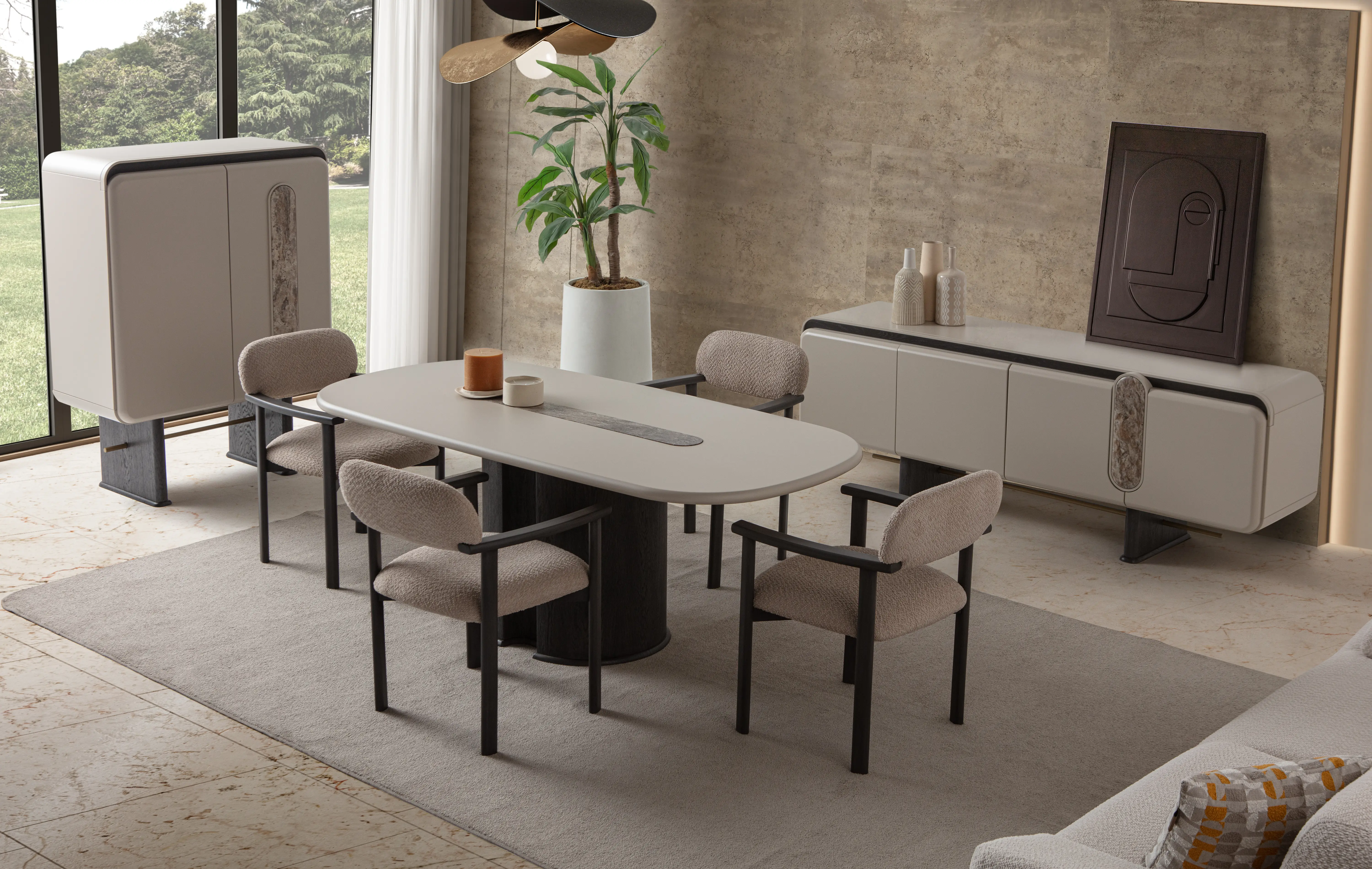 Vetro Dining Table and Chair