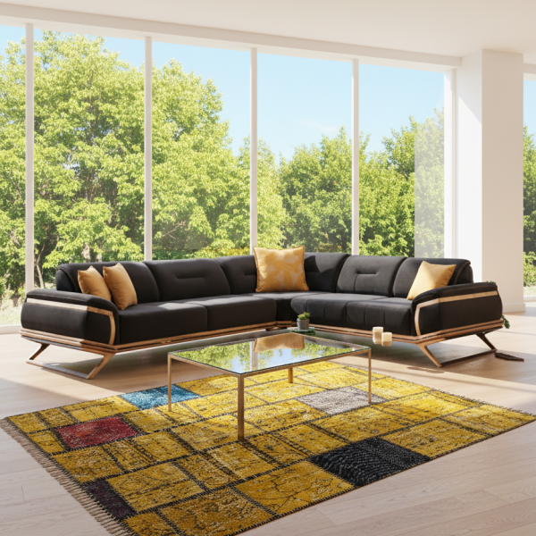 Vintage Beige Oriental Patchwork Rug