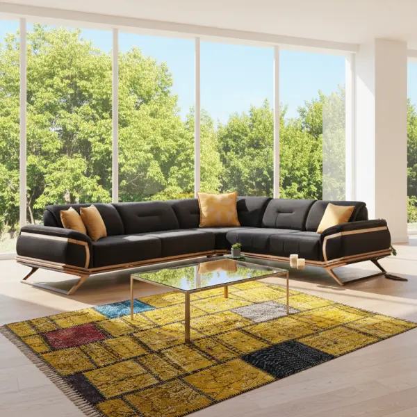 Vintage Beige Oriental Patchwork Rug