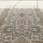Vintage Beige Persian Rug – Classic Floral Medallion Design