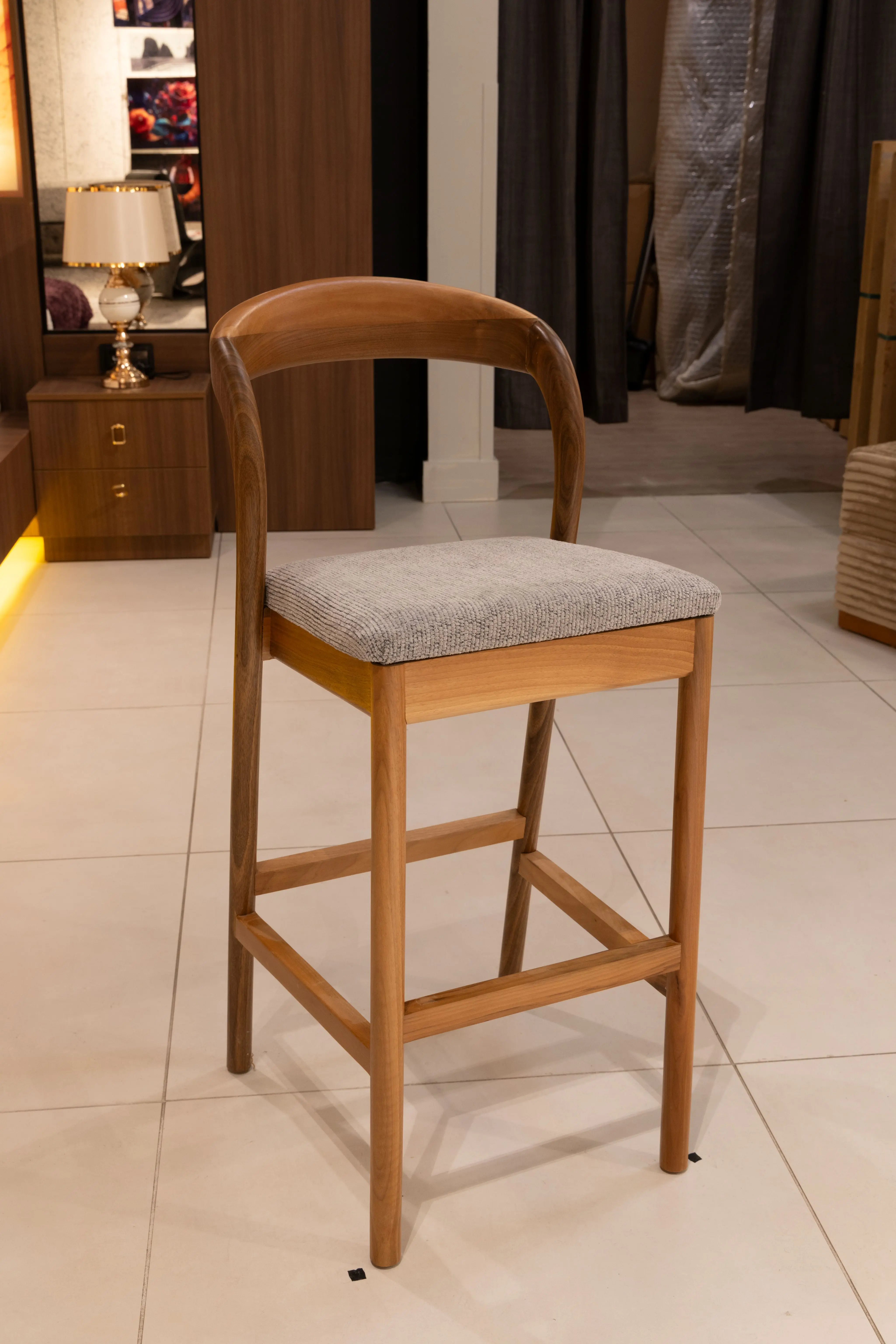 Walnut Oslo Bar Chair