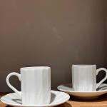 White Turkish Coffee Cup Set 12pc
