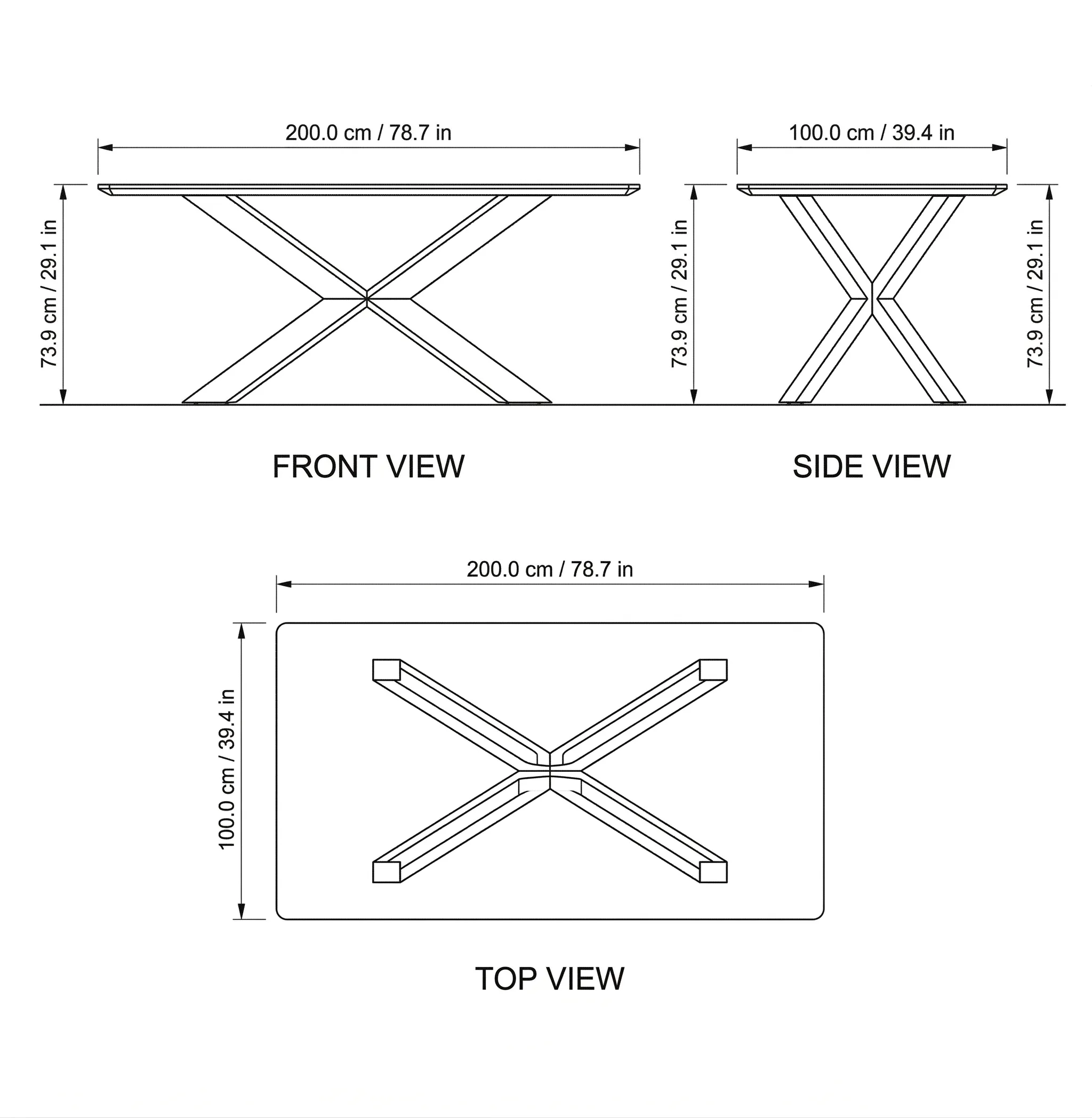 Laurel Marble Dining Table dimensions