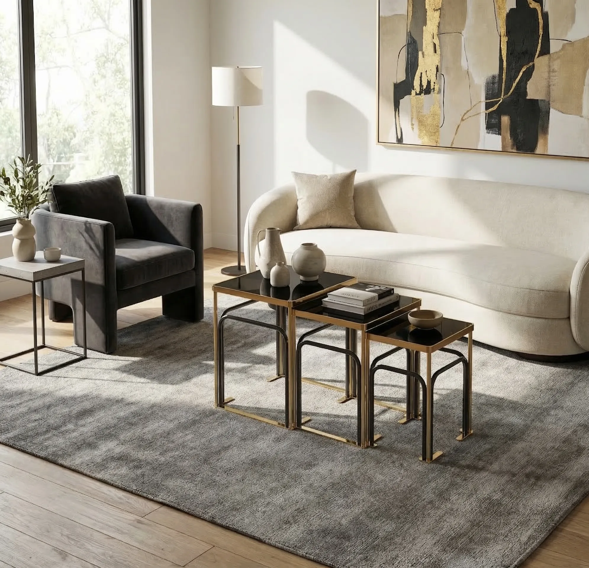 Riverdale Nesting Side Table – side table detail view 2 | Ferozzi