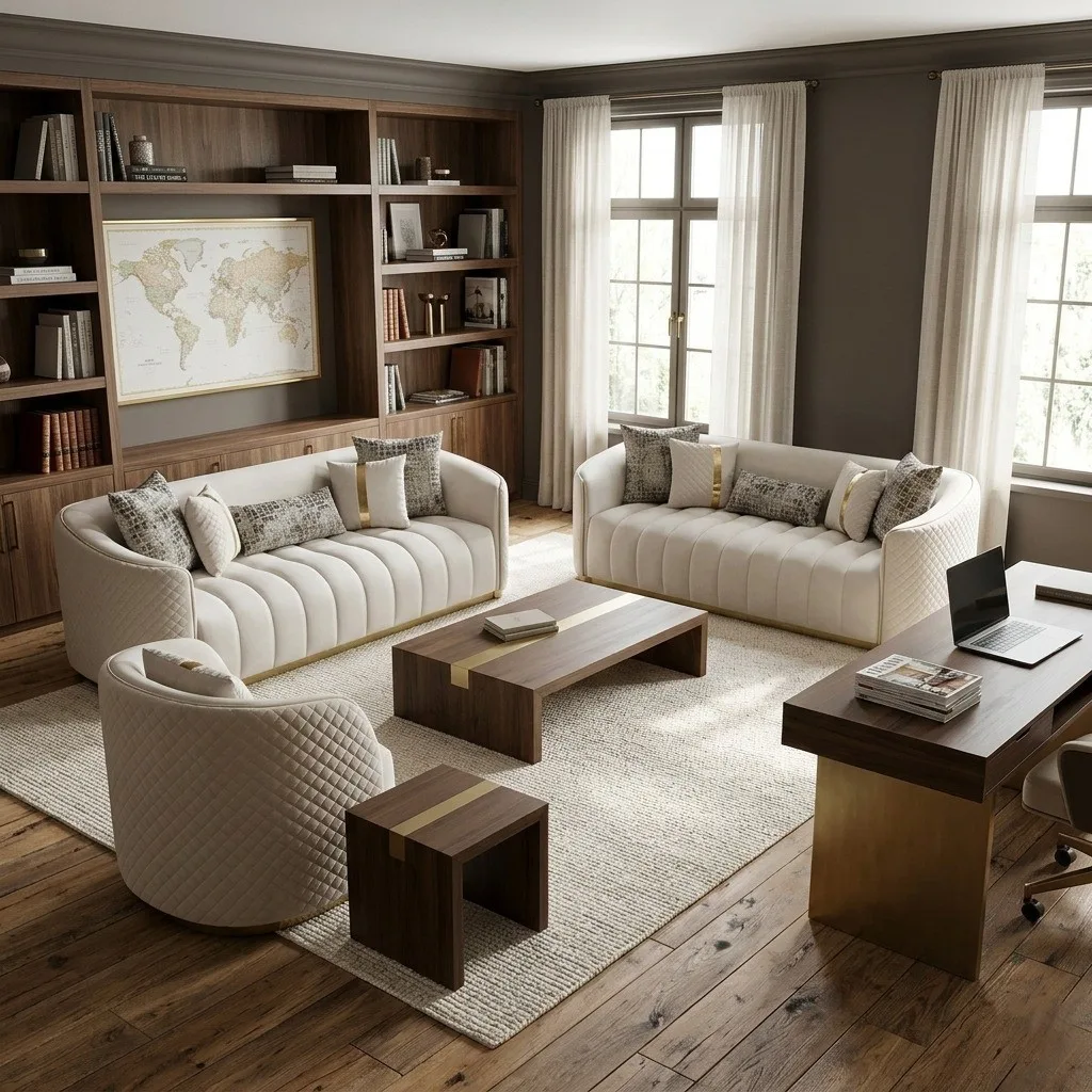 Alaska Sofa in Cream and Black – sofa detail view 4 | Ferozzi