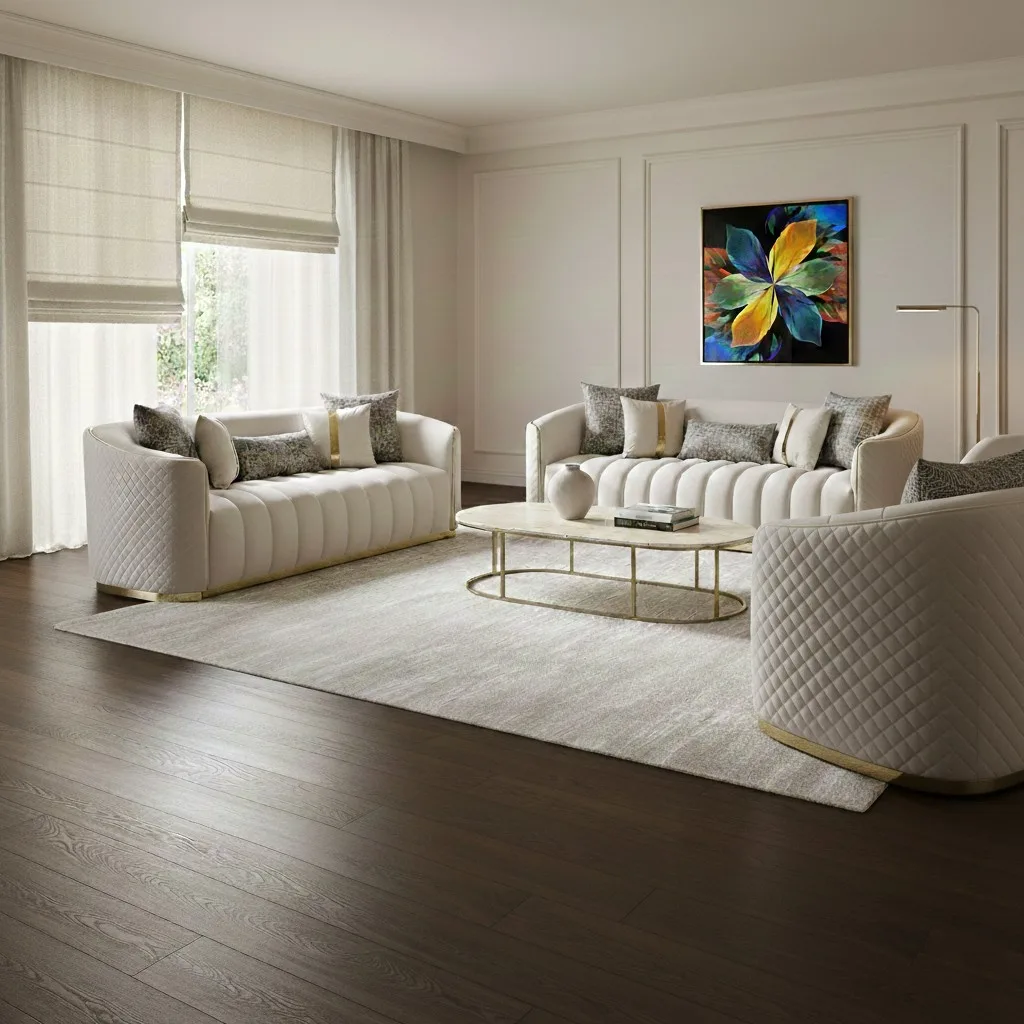 Alaska Sofa in Cream and Black – sofa detail view 7 | Ferozzi