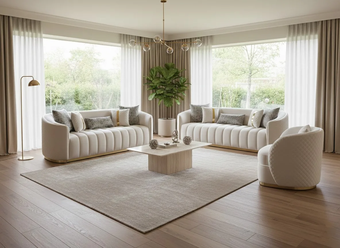 Alaska Sofa in Cream and Black – sofa detail view 6 | Ferozzi