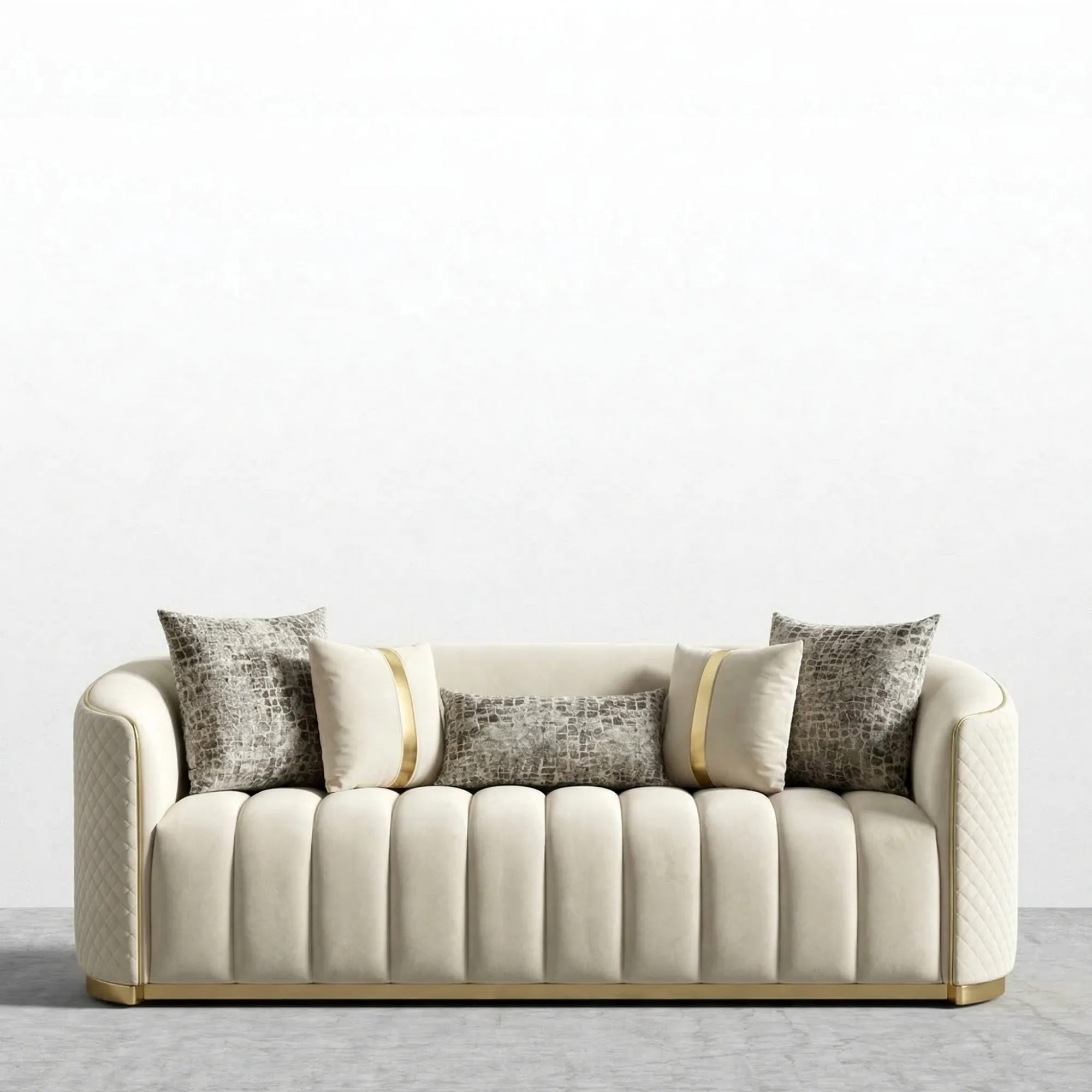 Alaska Sofa in Cream and Black – modern sofa | Ferozzi furniture store, Atlanta & Alpharetta