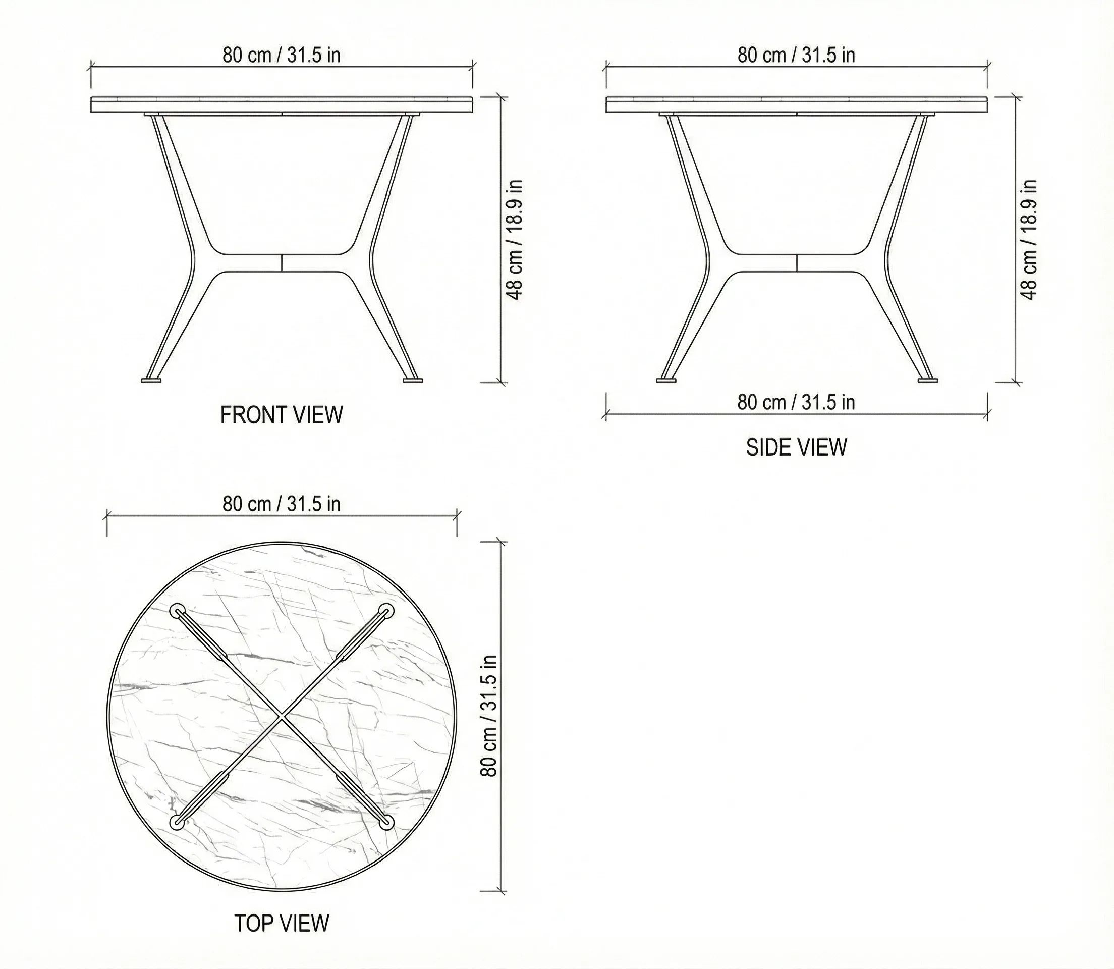 Alpharetta Coffee Table dimensions