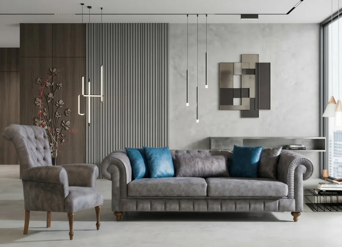 Athens Chesterfield Sofa – sofa detail view 3 | Ferozzi