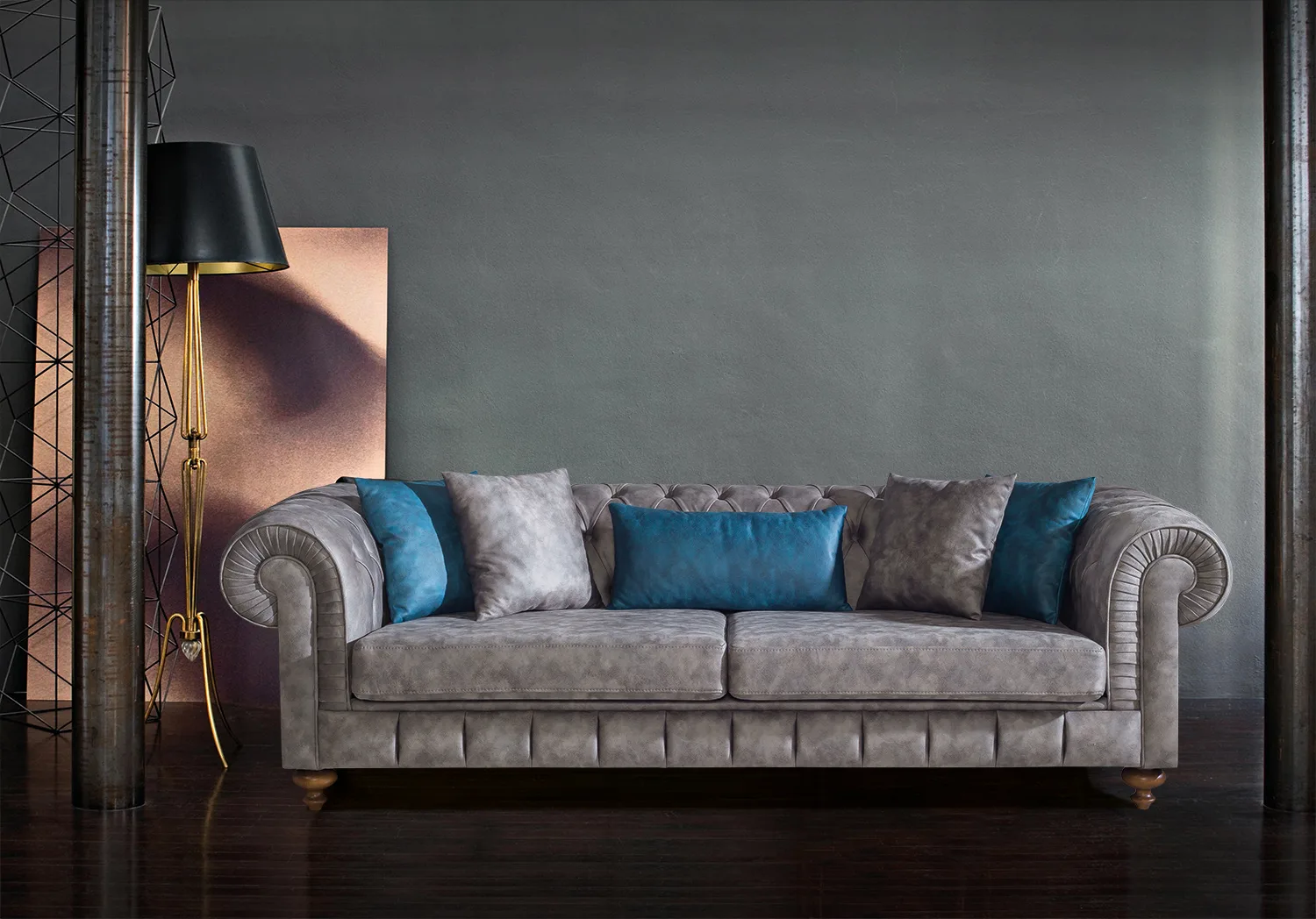 Athens Chesterfield Sofa – sofa detail view 6 | Ferozzi